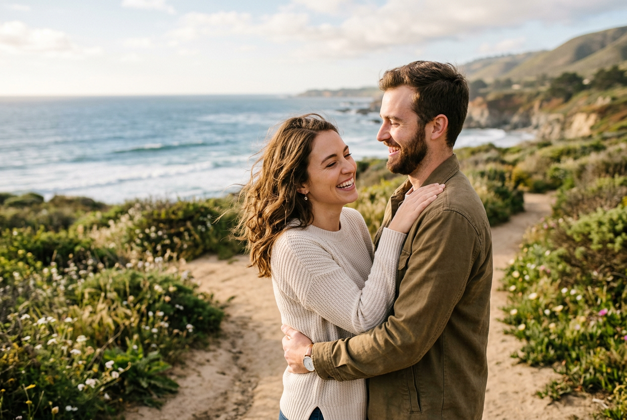 Couple discussing menopause and intimacy